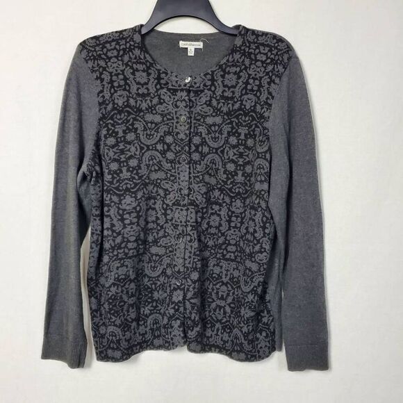 Croft & Barrow XL Gray Cardigan Sweater - Picture 2 of 6